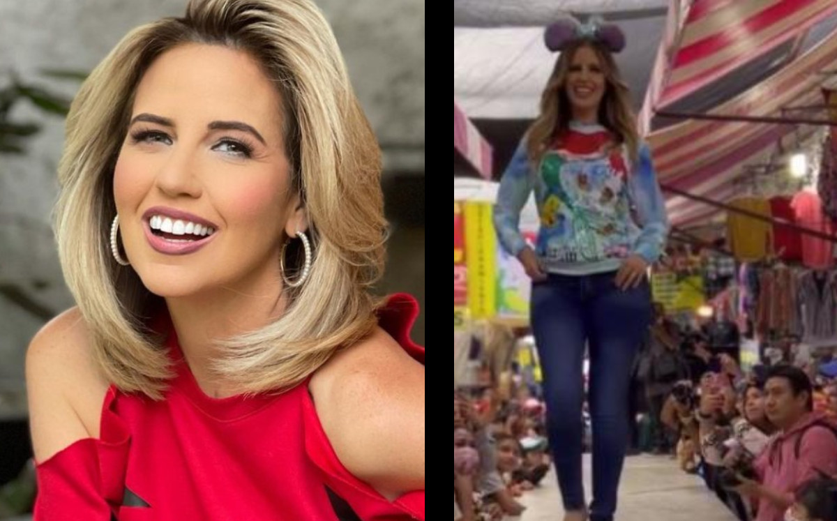 Captan a Raquel Bigorra modelando ropa en  mercado de Chiconcuac | ESPECIAL