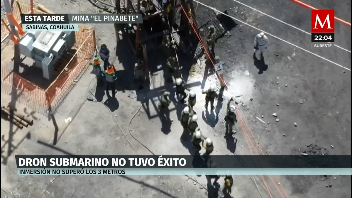Coahuila. Dron submarino sólo pudo ingresar tres metros a mina