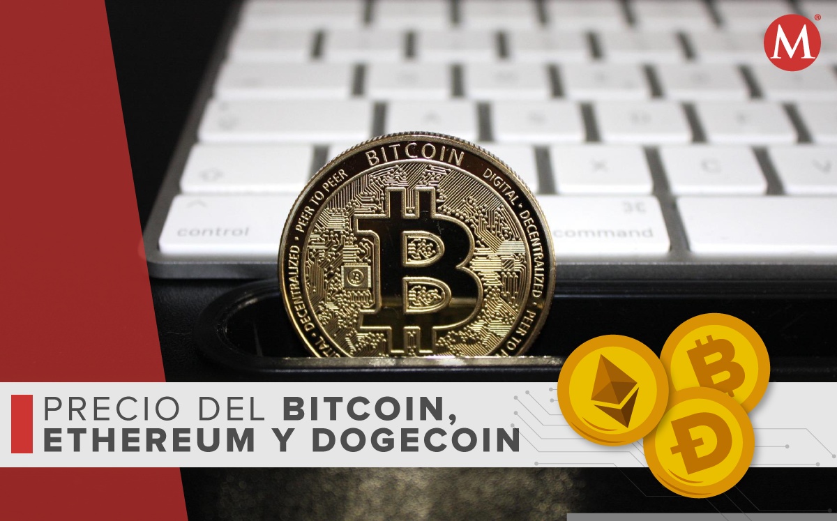Precio-bitcoin ethereum dogecoin-HOY.  8-agosto 2022. México