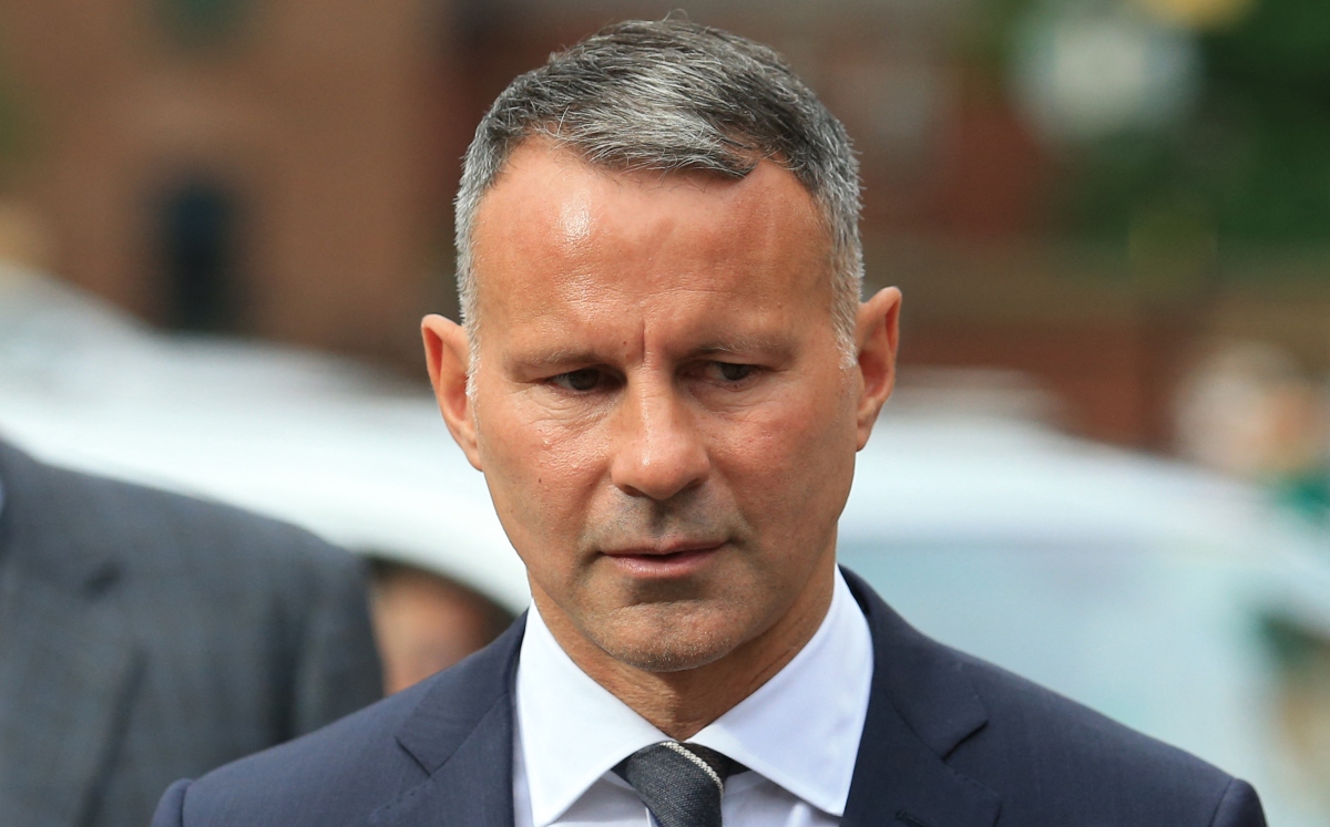 Ryan Giggs llegando a su juicio por violencia conyugal