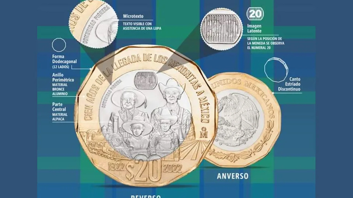 Banxico lanza moneda de $20 conmemorativa