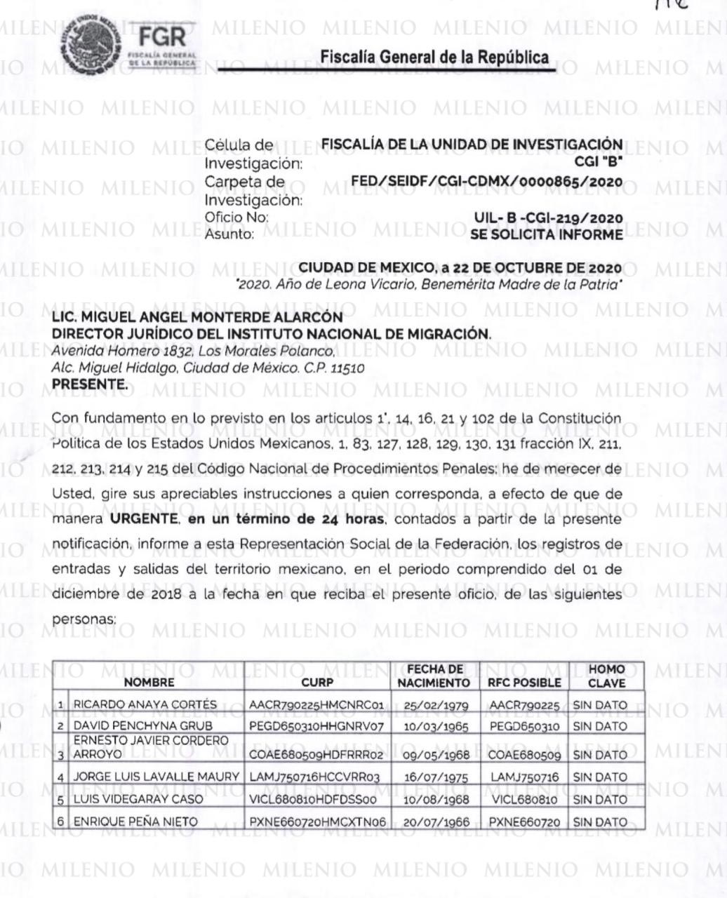 Documento Peña Nieto