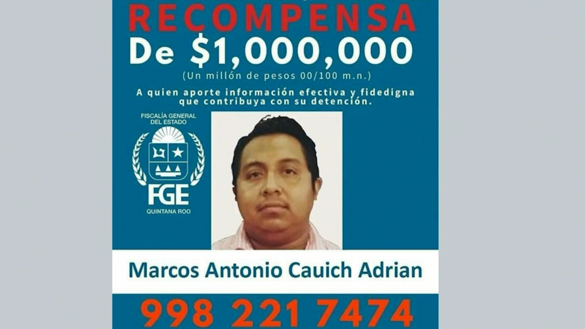 Fiscalía de Quintana Roo ofrece 1 millón de pesos por presunto secuestrador