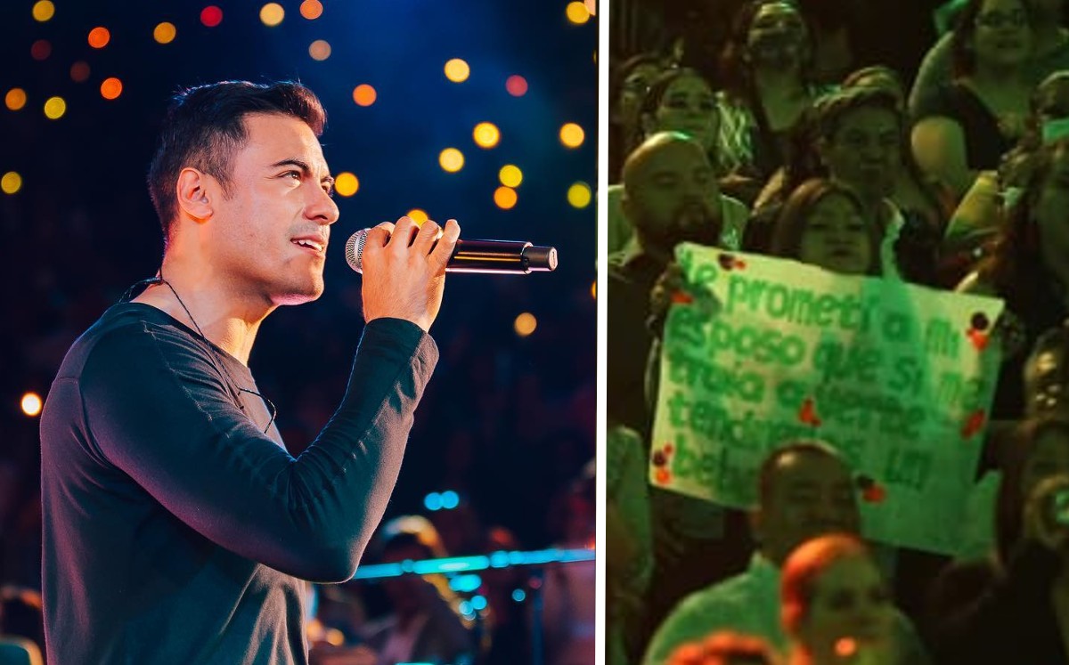 Mujer promete a su esposo tener un bebé en concierto de Carlos Rivera. (@_carlosrivera)