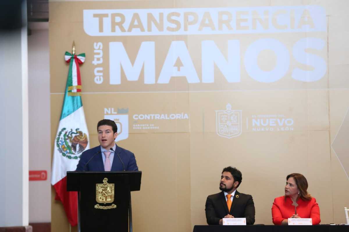 El gobernador Samuel García, a través de la Contraloría y Transparencia Gubernamental, realizó la presentación del nuevo portal de transparencia. Foto