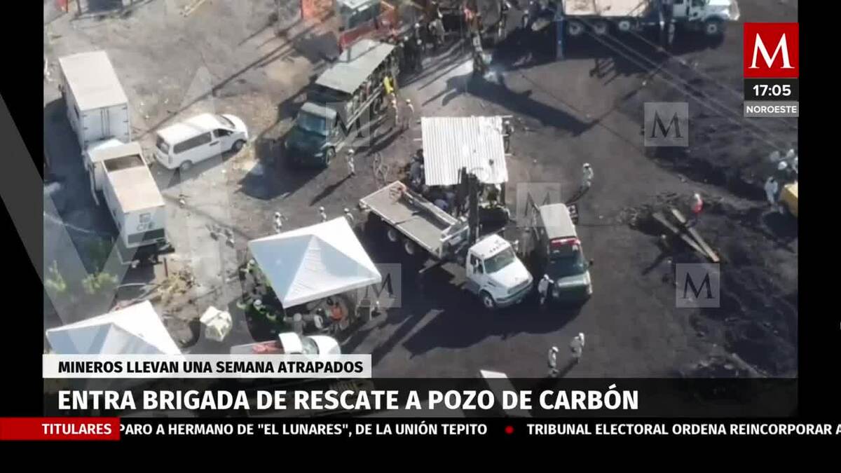 Rescatistas entran a mina para rescatar a trabajadores atrapados