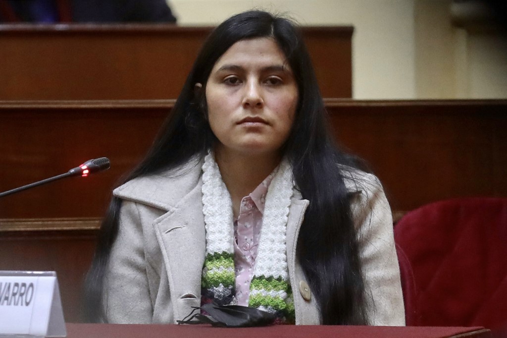 Yenifer Paredes, cuñada del presidente de Perú, Pedro Castillo. (AFP)