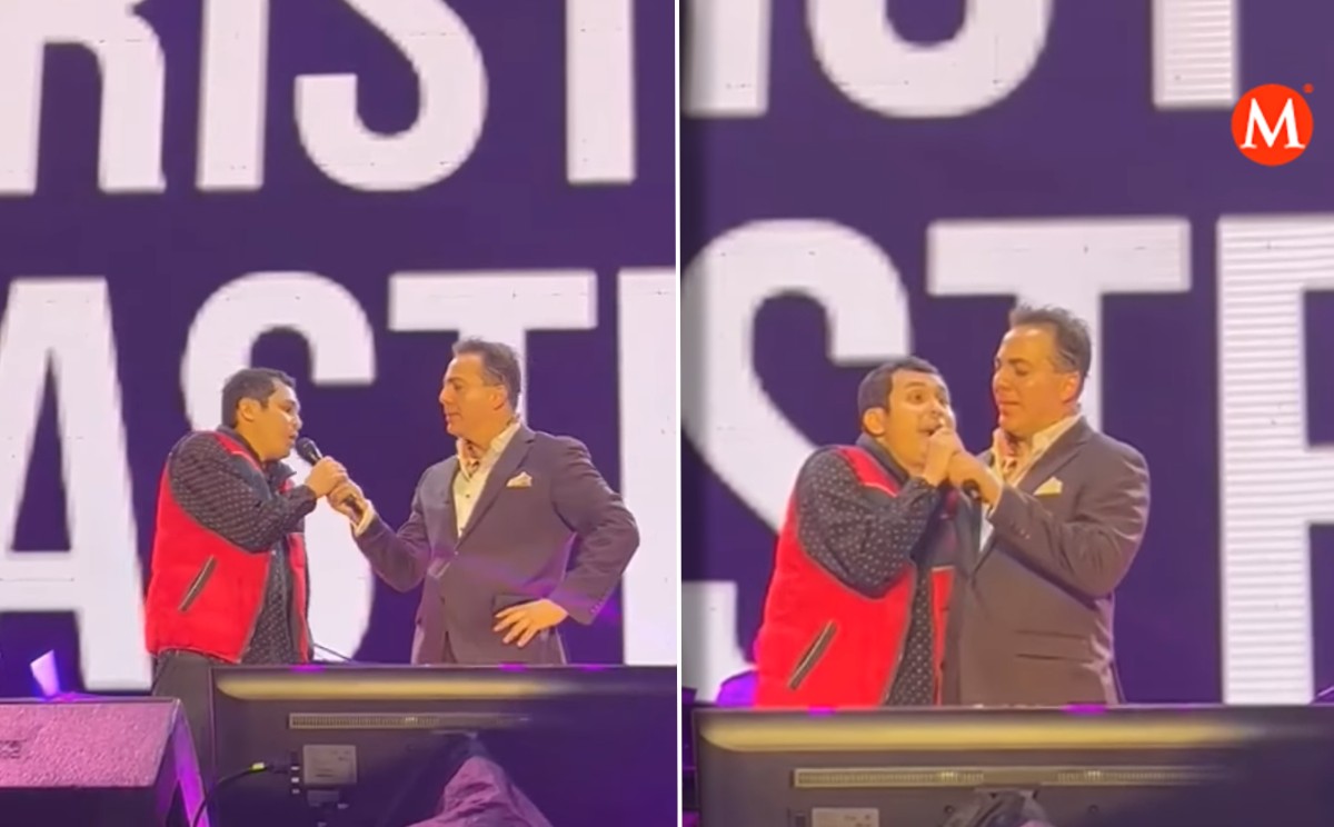 Fan canta junto a Cristian Castro en la FENAPO 2022
