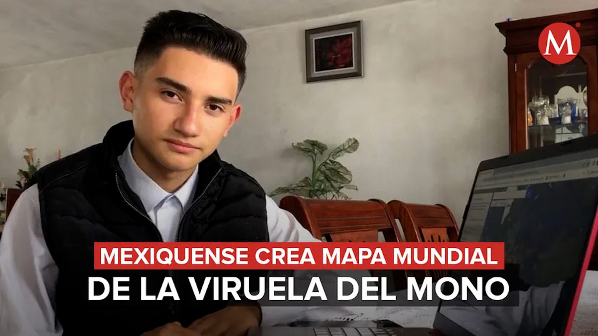 Fernando Caballero, estudiante de la UAE cera mapa de la viruela del mono