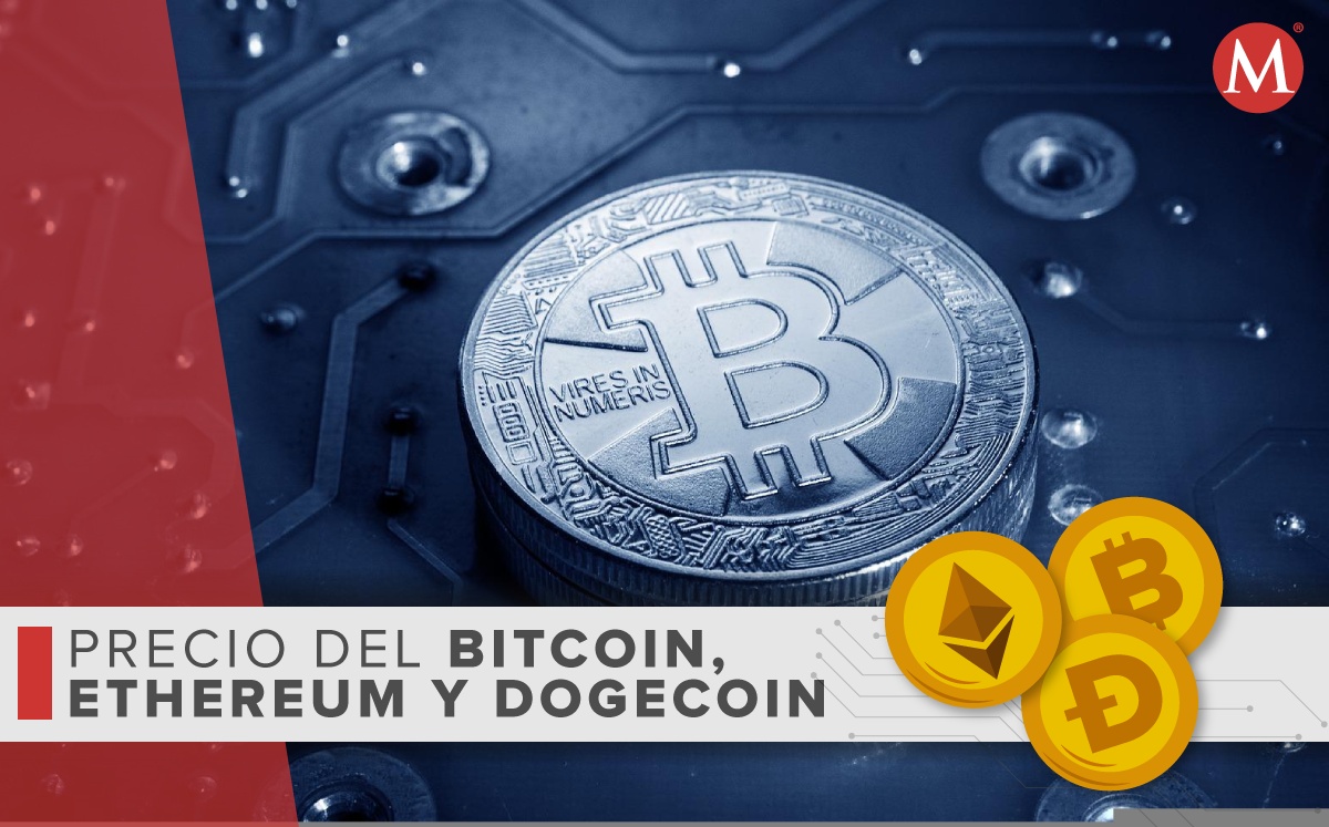 Precio-bitcoin ethereum dogecoin-HOY.  11-agosto 2022. México