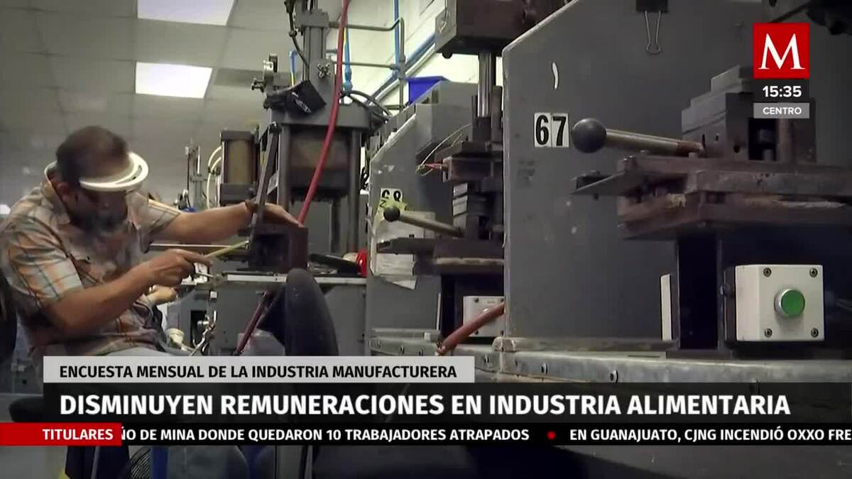 Disminuyen remuneraciones en industria alimentaria
