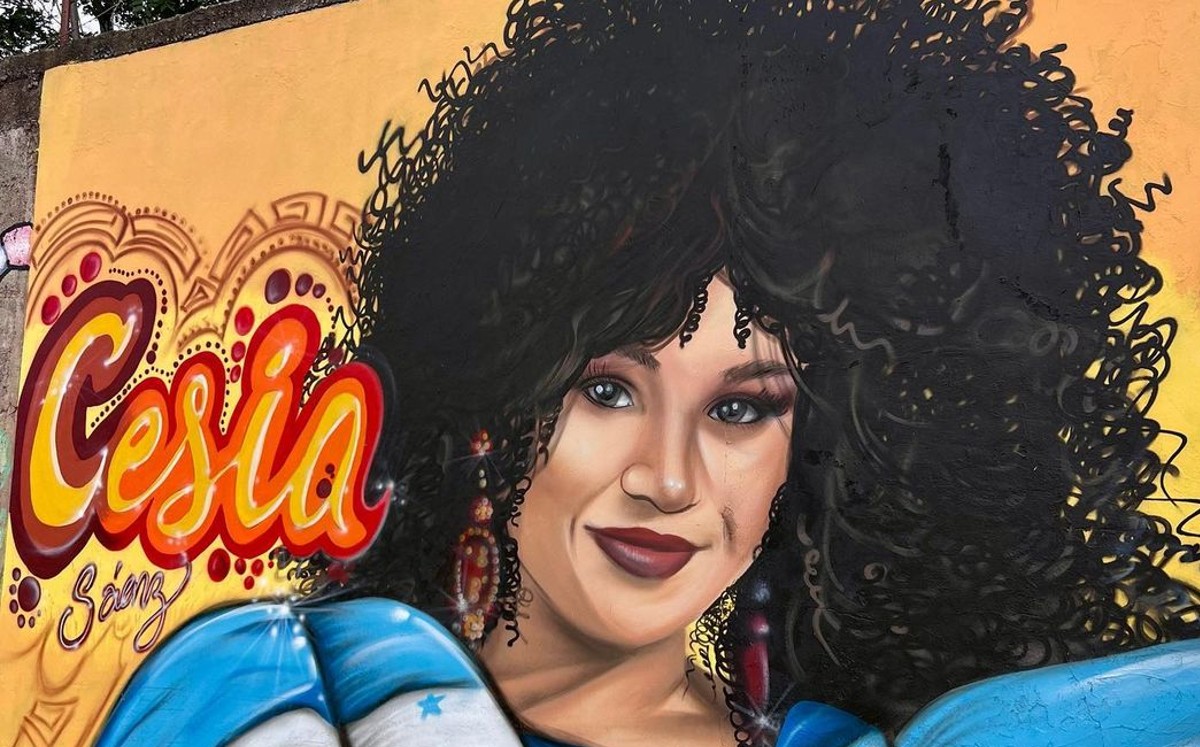 El mural dedicado a la cantante. (Instagram)