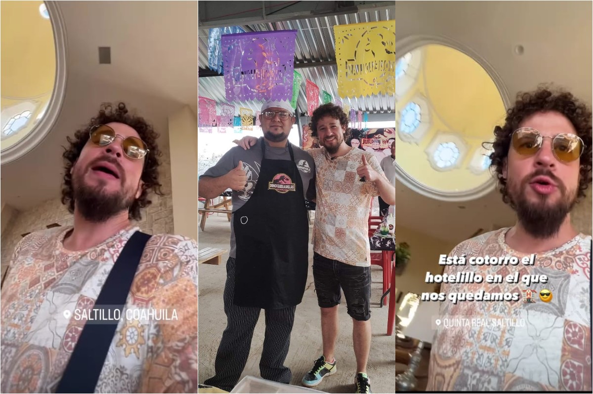 En sus historias dio a conocer que está hospedado en un hotel antiguo de la ciudad. (Redes Sociales)