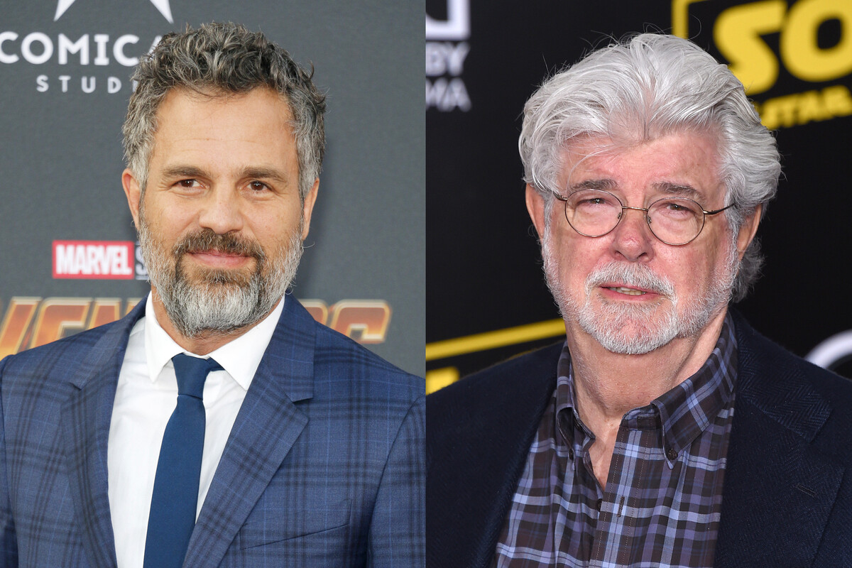 Mark Ruffalo via Tinseltown y  George Lucas via DFree / Shutterstock.com