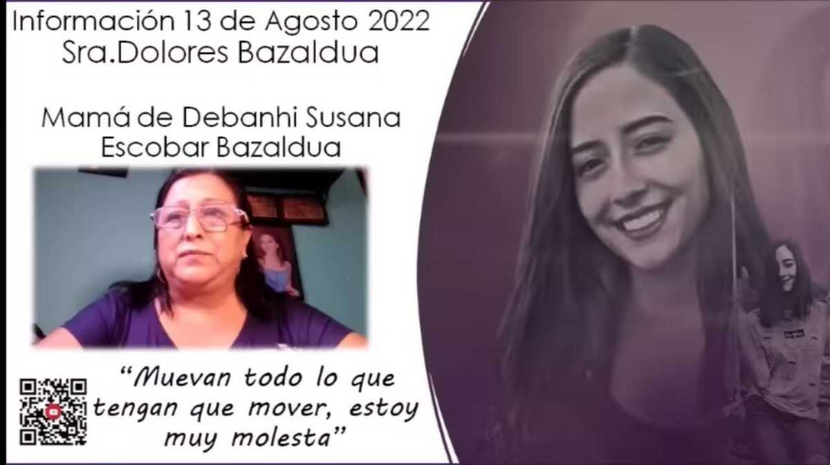 Dolores Bazaldua, madre de Debanhi Escobar.