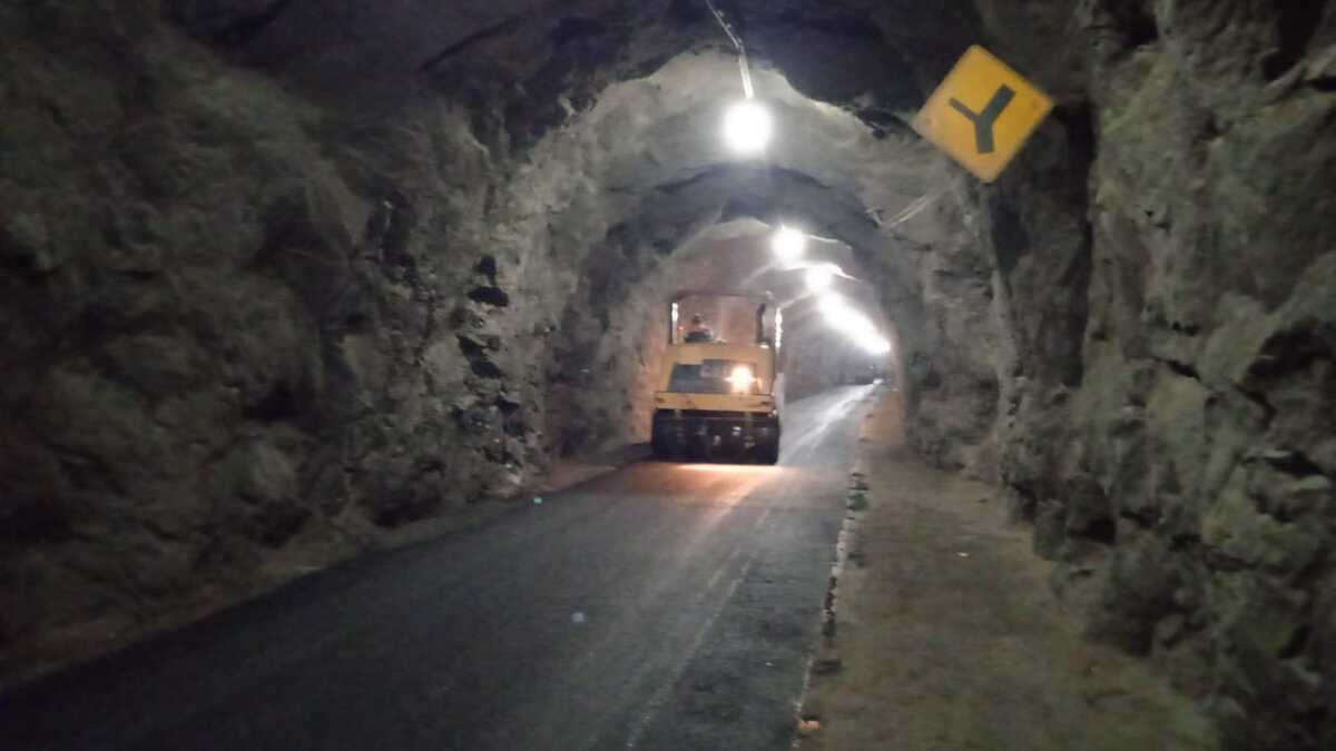 Mejora movilidad con obras de revestimiento en túnel El Barretero en Guanajuato