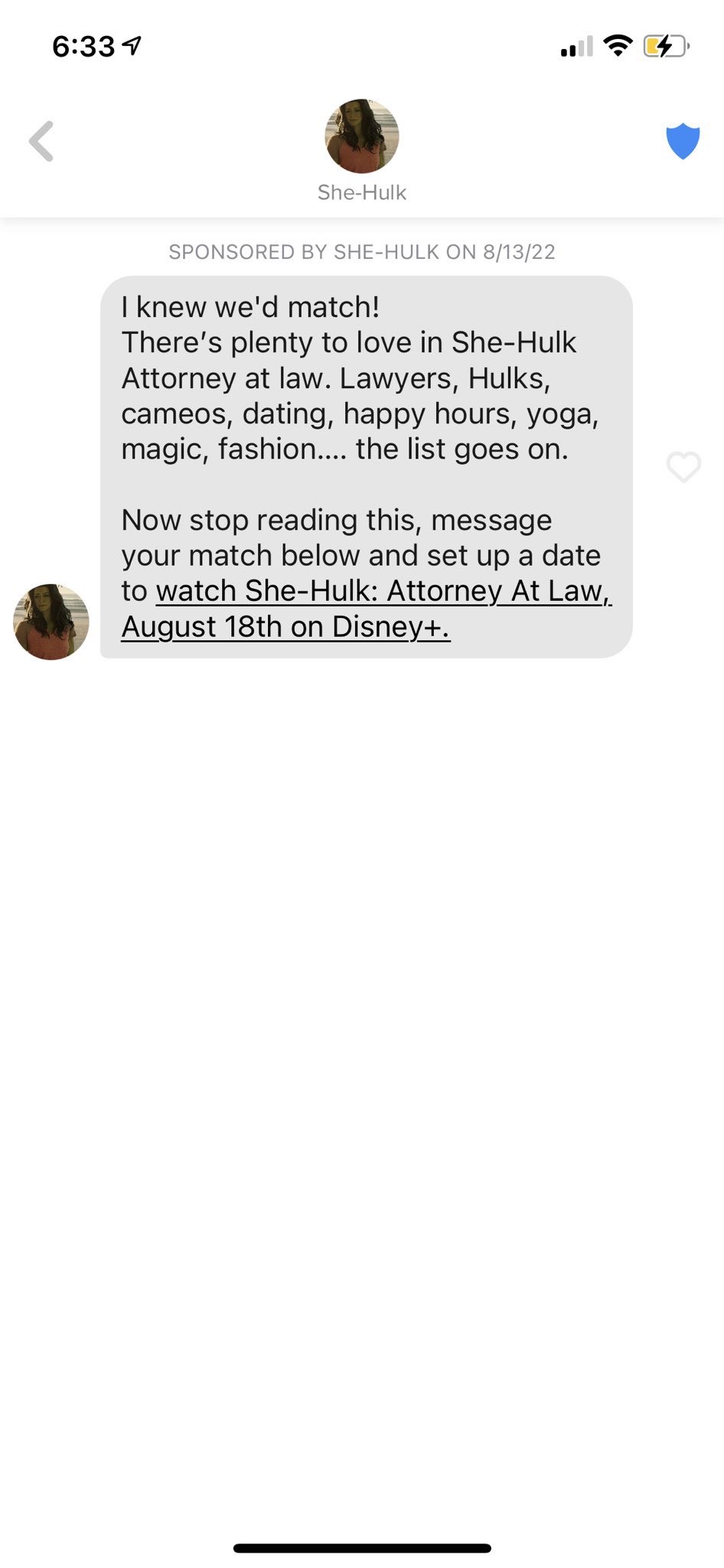 She Hulk en Tinder