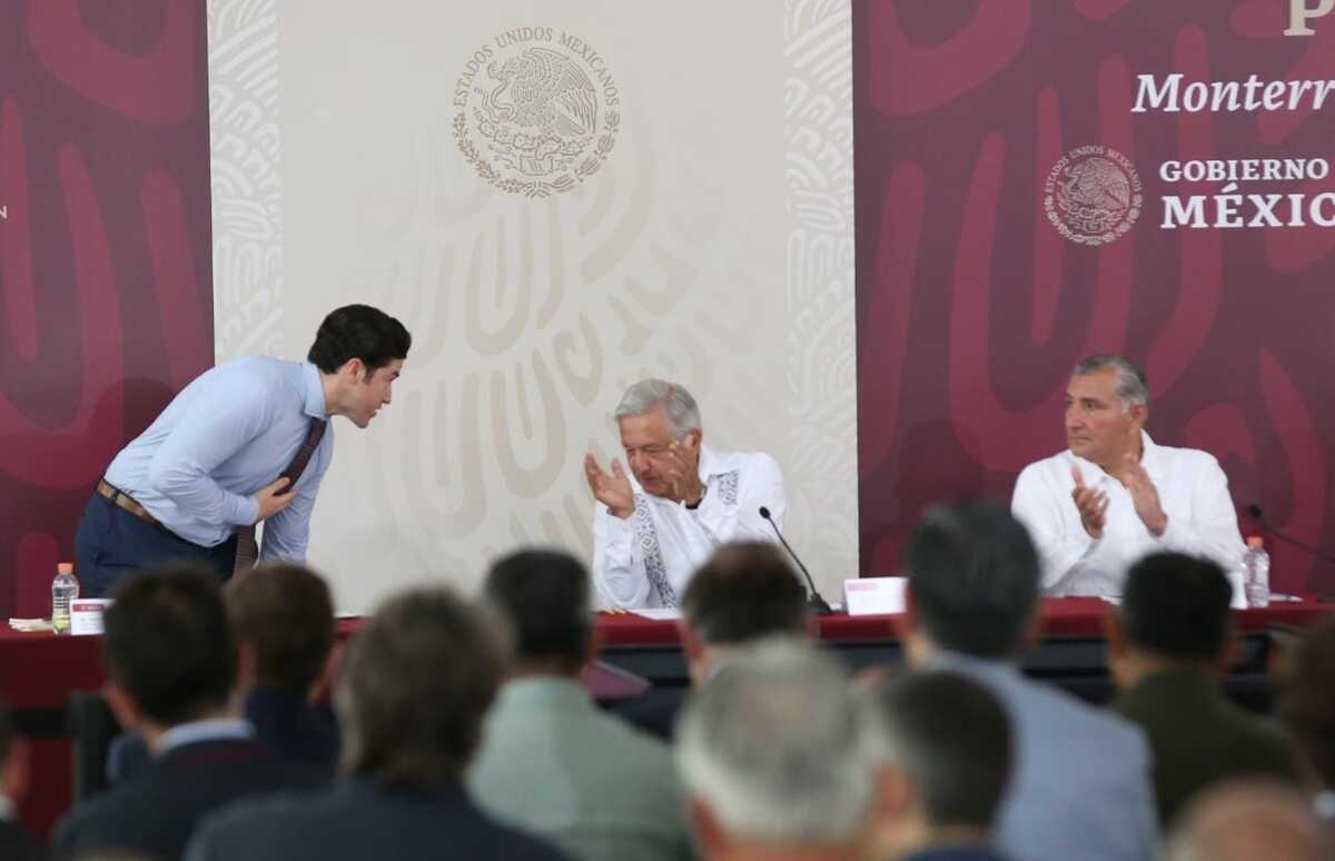 El gobernador de Nuevo León agradeció al Presidente de la República el apoyo del gobierno federal. Foto: Raúl Palacios