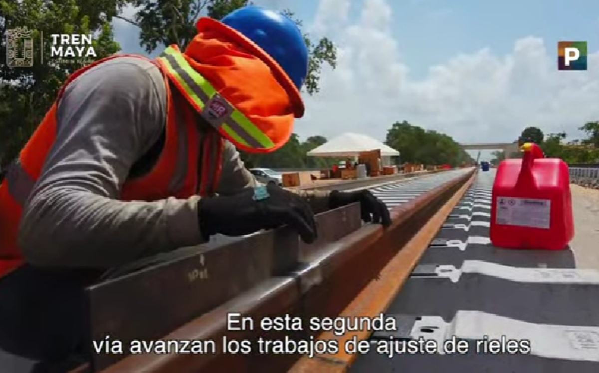 El Fonatur presentó, en la conferencia matutina de AMLO, el video sobre los avances de la obra del Tren Maya. Foto: (ESPECIAL)