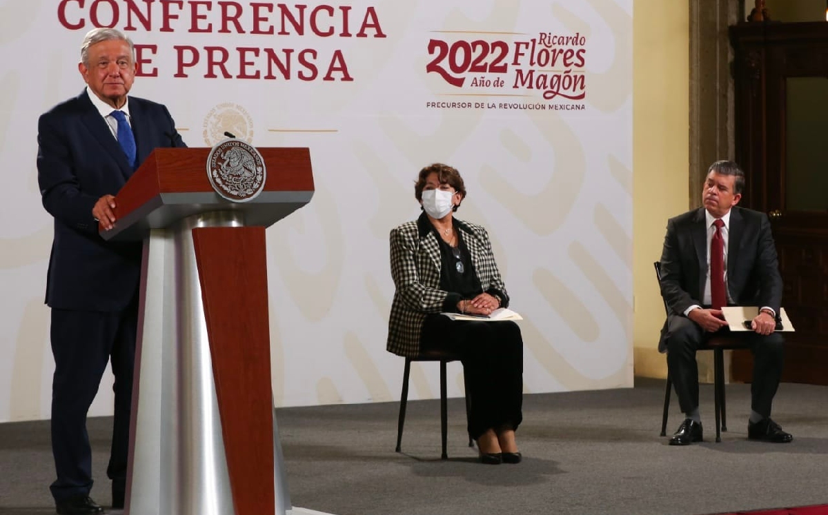 La Mañanera del 15 de agosto se llevó a cabo desde el Salón de Tesorería. | Araceli López
