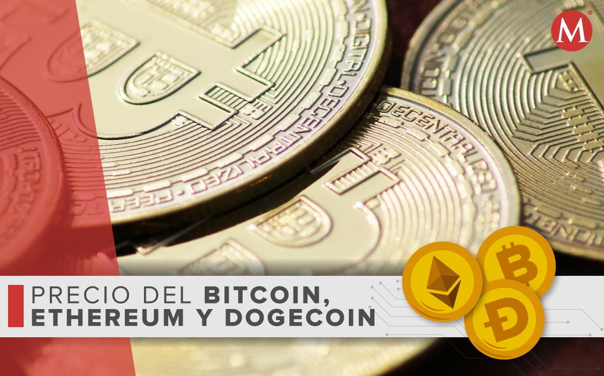 Precio-bitcoin ethereum dogecoin-HOY.  15-agosto 2022. México