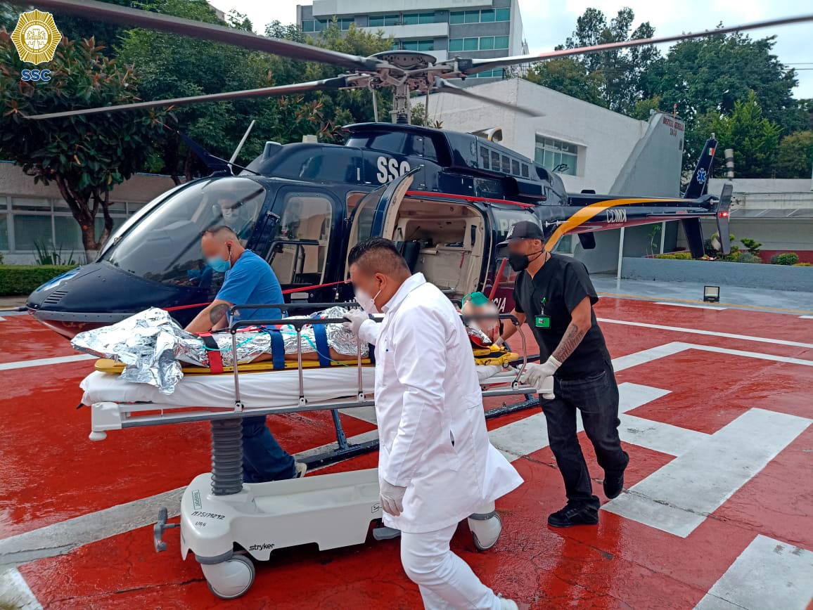 El hombre fue trasladado en helicóptero. (Especial)