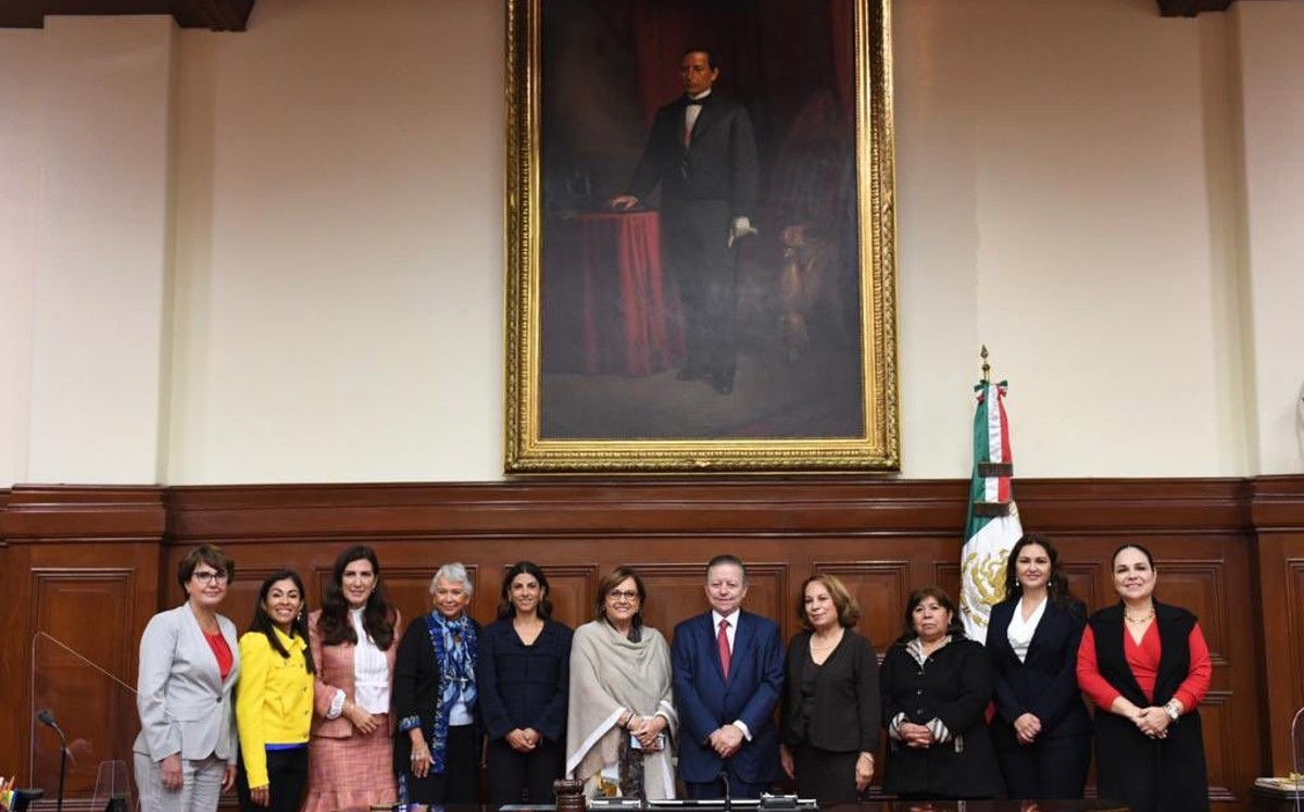 Las legisladoras agradecieron el respaldo del titular de la Corte en los temas relacionados con los derechos de las mujeres. | Twitter