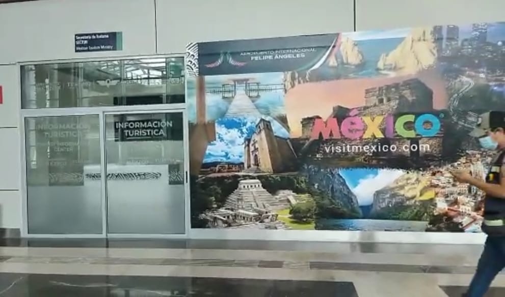 Oficina de la Secretaría de Turismo de Hidalgo dentro del AIFA (Elizabeth Hernández)