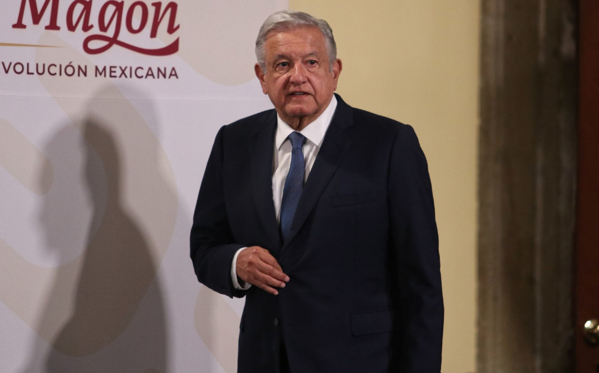 El Presidente llegando a su conferencia mañanera del 16 de agosto en Palacio Nacional. | Cuartoscuro