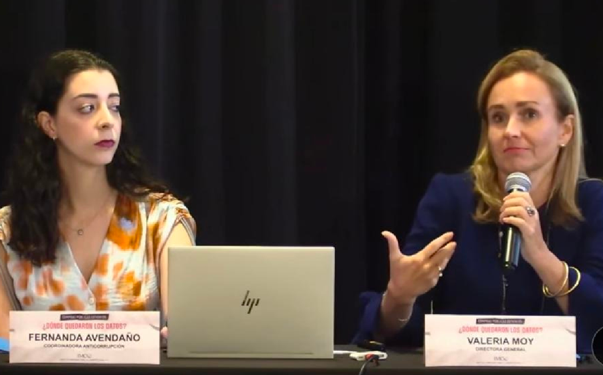 Valeria Moy, directora del IMCO, durante la conferencia. | Especial
