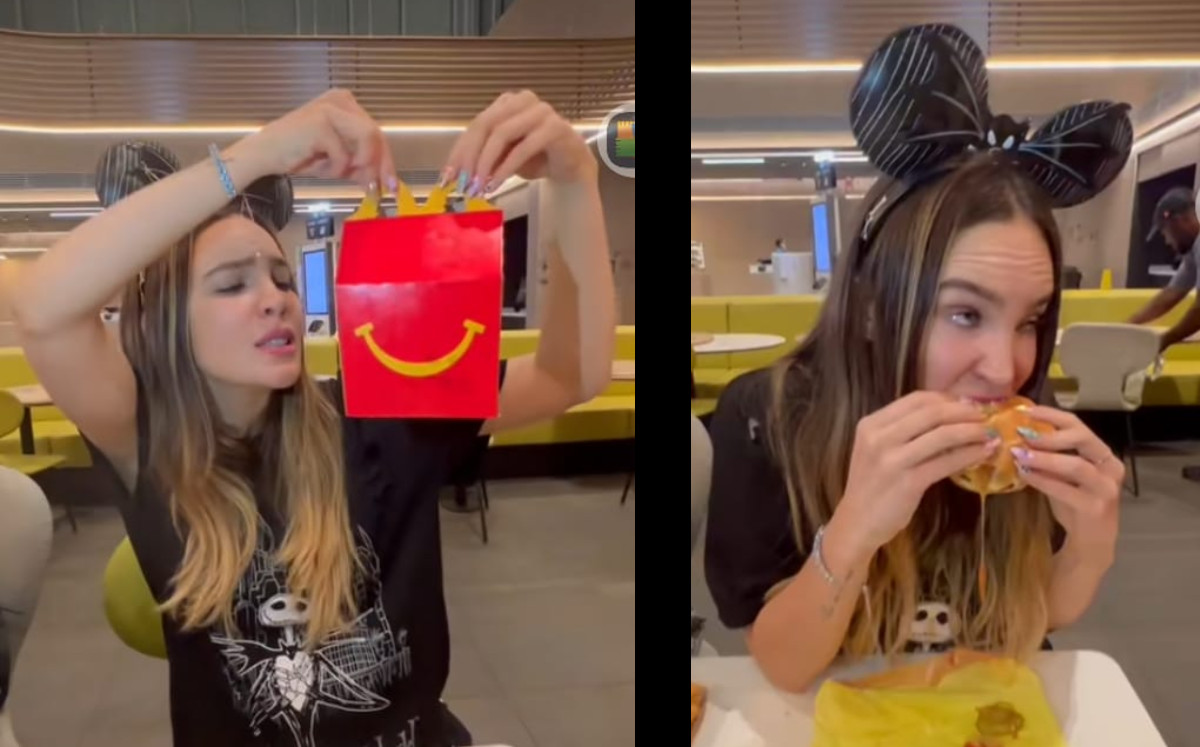 Belinda habla con acento español mientras modifica una hamburguesa de McDonalds |ESPECIAL