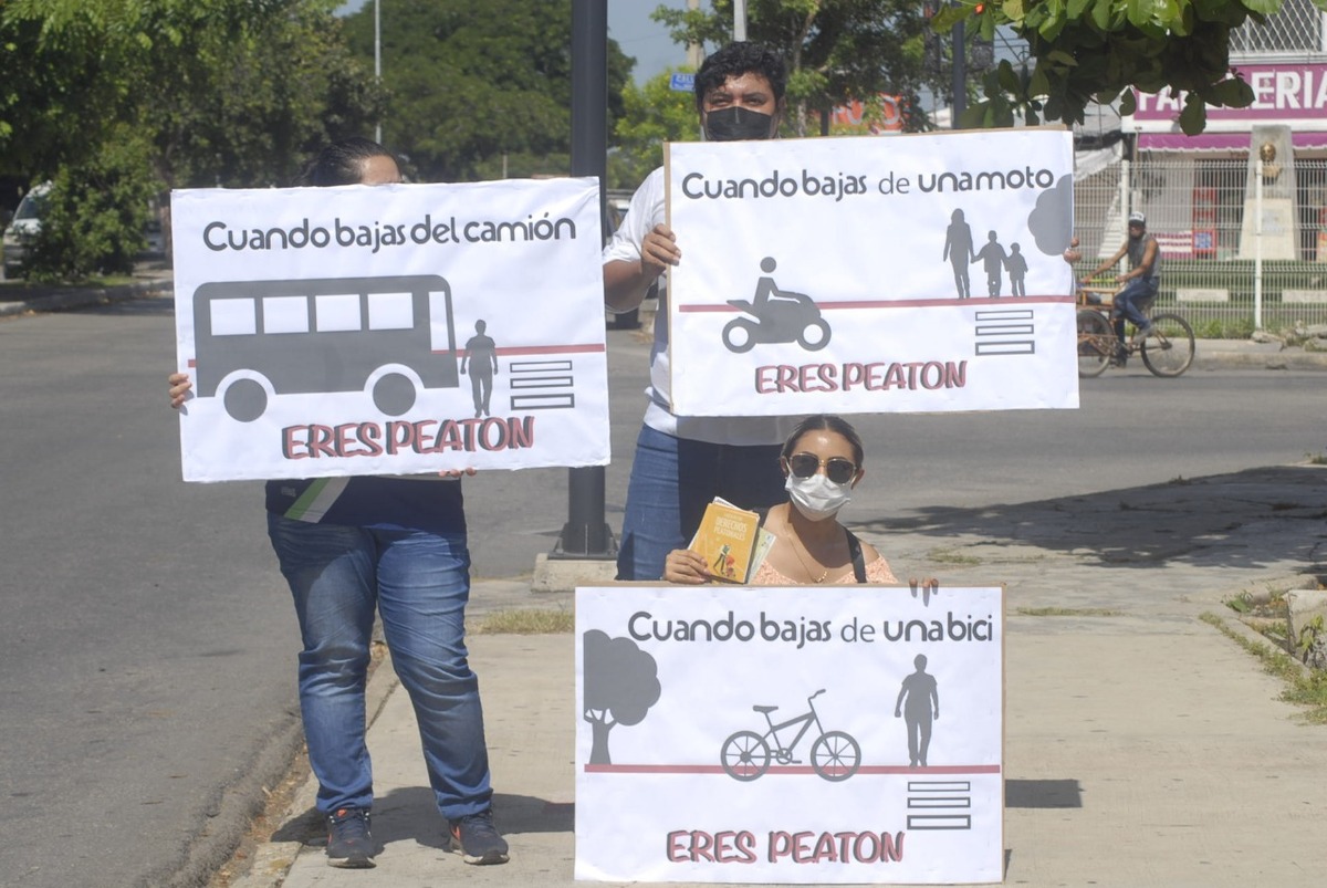 Piden a conductores respetar a los peatones. (Alejandro Ruvalcaba)
