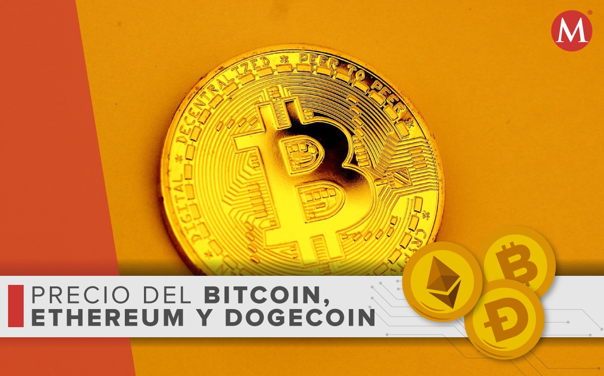Precio-bitcoin ethereum dogecoin-HOY.  17-agosto 2022. México