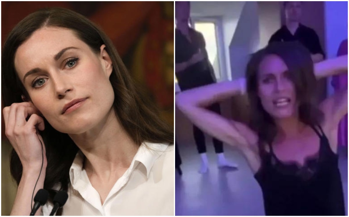 La primera ministra de Finlandia, Sanna Marin. | Fotos de AP y captura de video