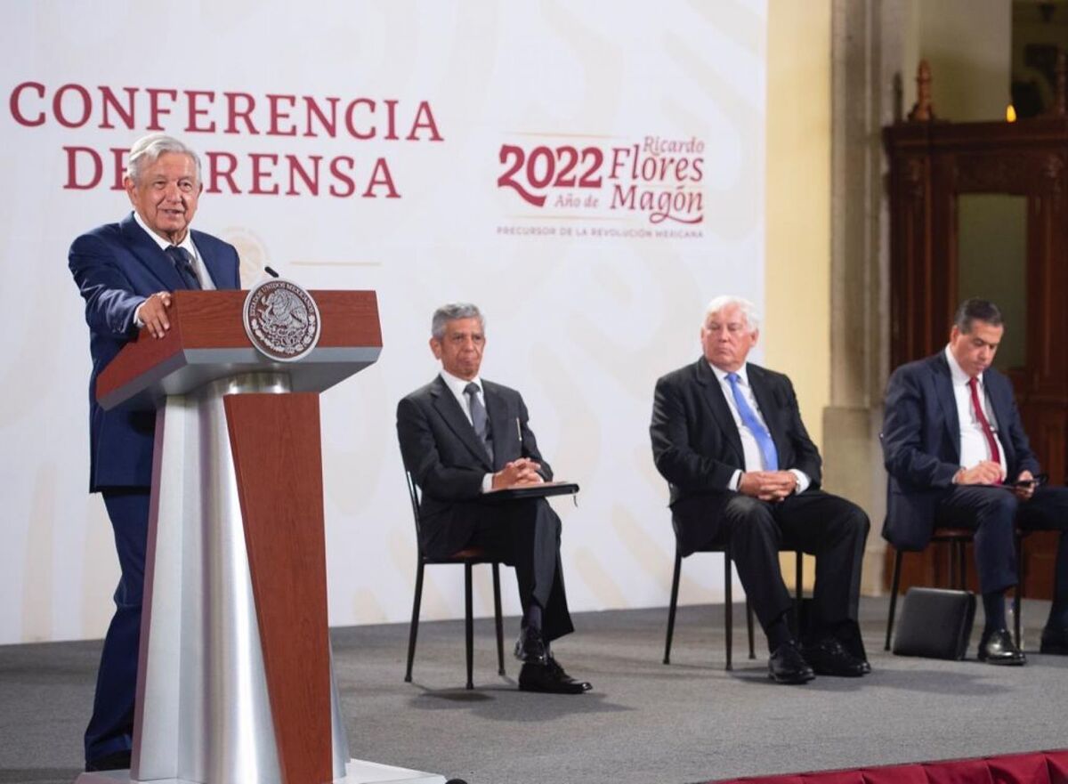 El presidente López Obrador en su conferencia de este jueves 18 de agosto. (Cuartoscuro)