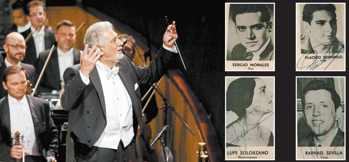 Plácido Domingo ha mantenido un fuerte vínculo con México; Monterrey fue escenario de sus primeras actuaciones (derecha). FOTOS: CUARTOSCURO Y ESPECIA