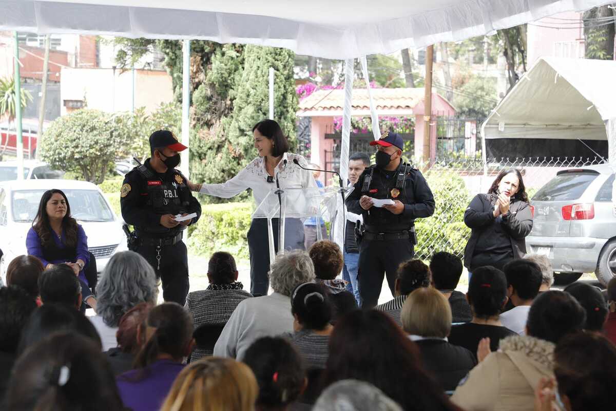 Alcaldesa Lía Limón presentó elementos de Blindar Álvaro Obregón. (Foto: Especial)
