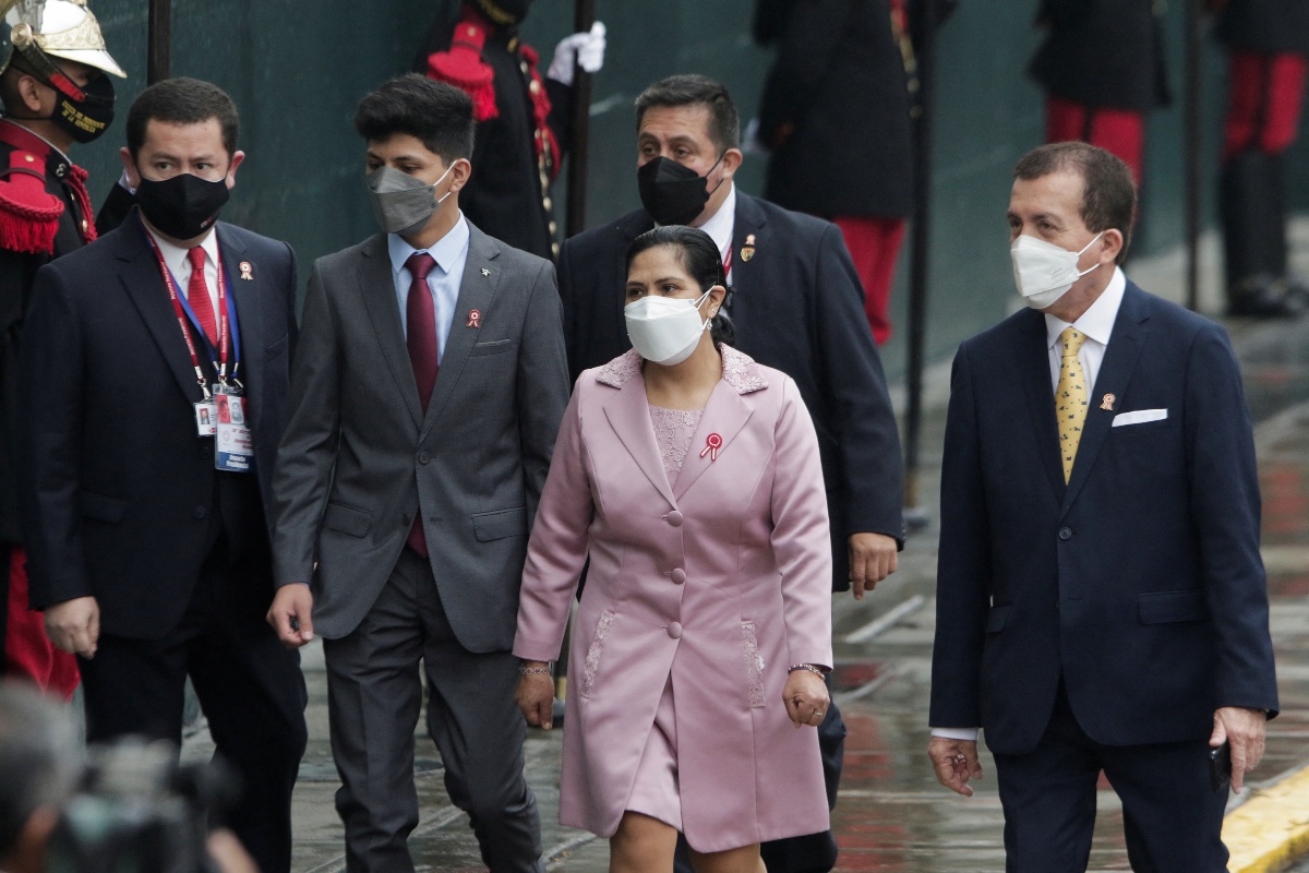 Lilia Paredes, primera dama de Perú y esposa de Pedro Castillo. (Reuters)