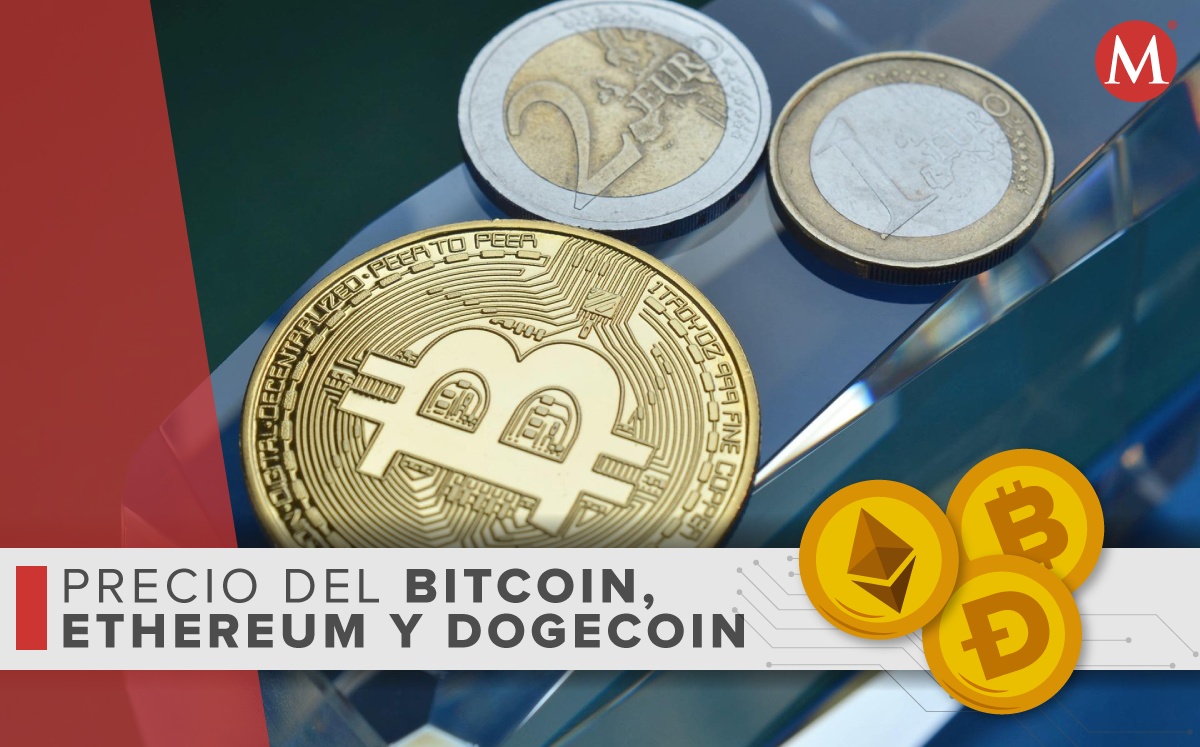 Precio-bitcoin ethereum dogecoin-HOY.  22-agosto 2022. México