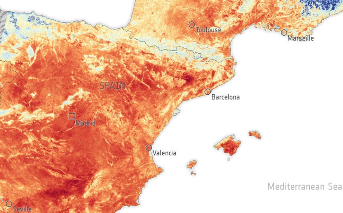 Los satélites de la ESA captan imágenes del calor extremo en Europa | ESPECIAL