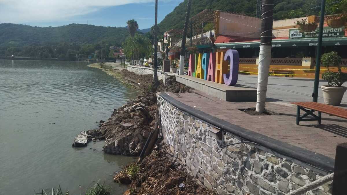 Hay colapso en sitio del malecón de Chapala (Usi Toledo)