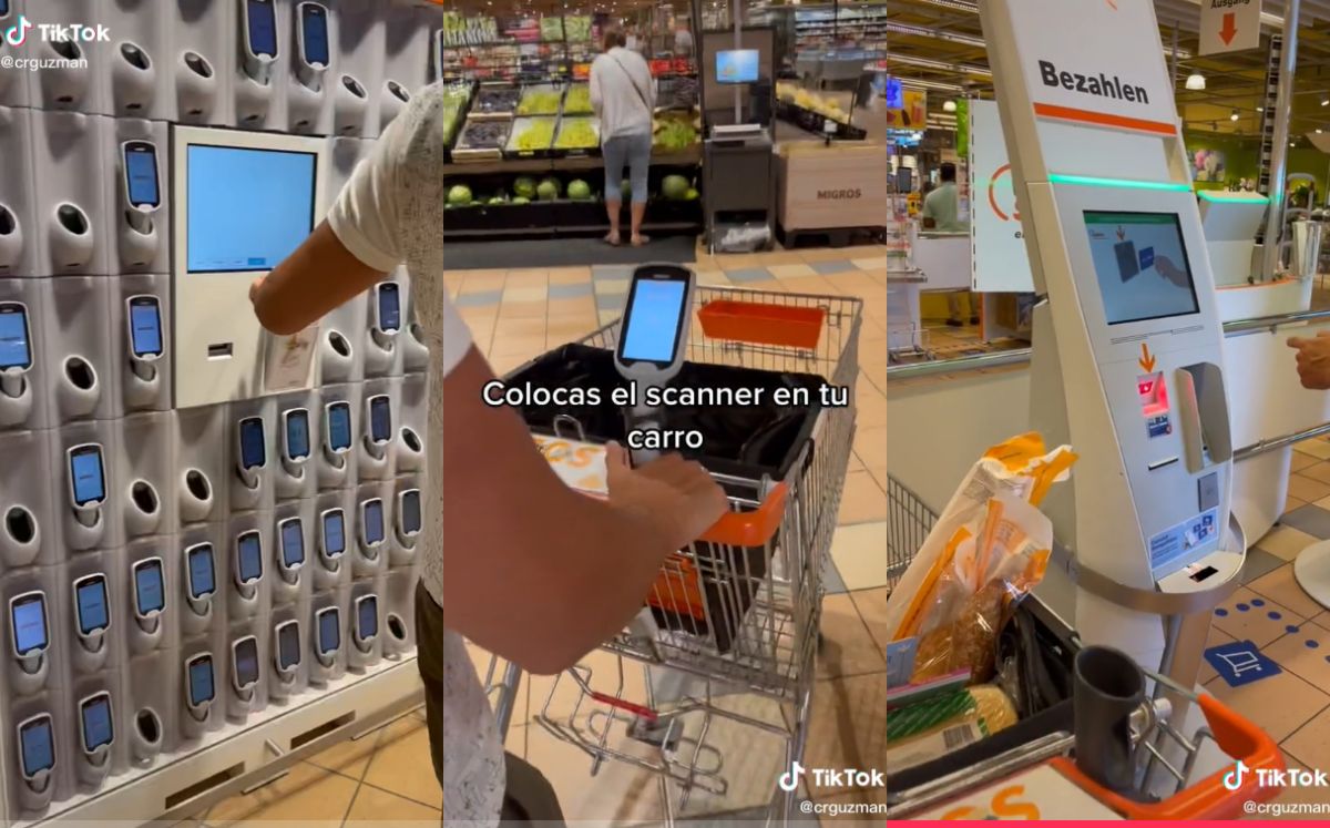 Tiktoker muestra supermercados en Suiza (TikTok).