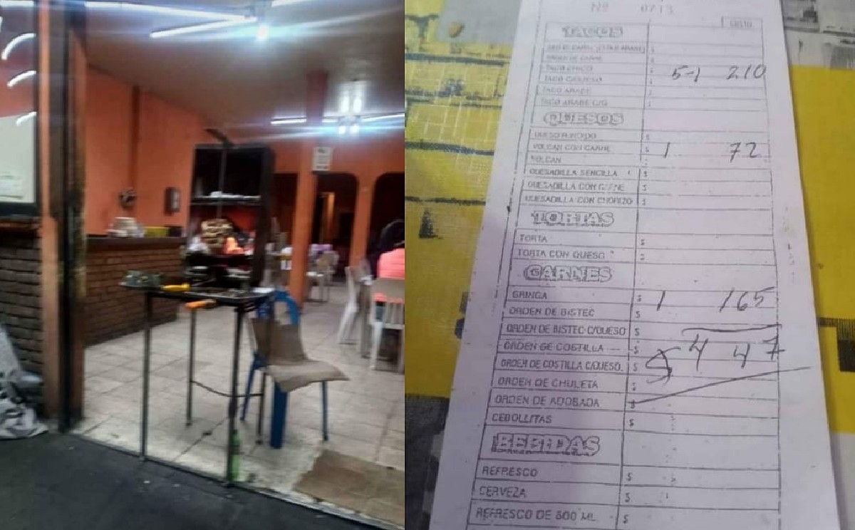 Denuncian en redes socailaes las irregularidades y precios excesivos de una taquería en Toluca. | Especial