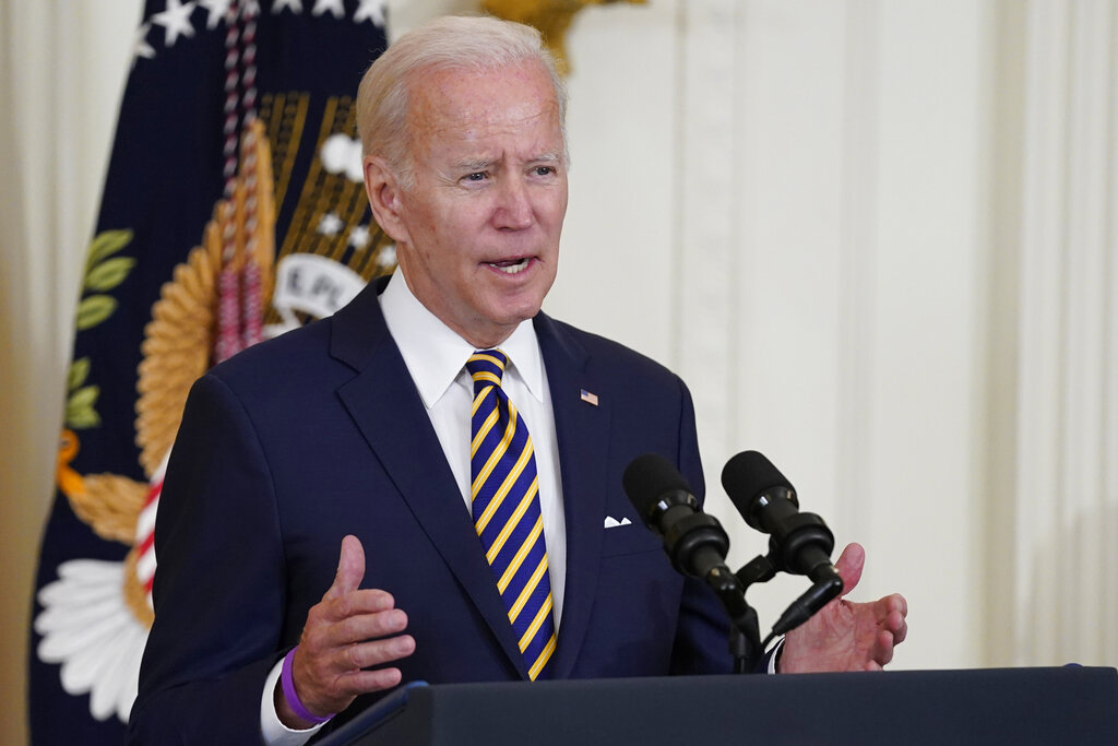 Joe Biden, presidente de Estados Unidos, tras anunciar beneficio a estudiantes | Foto: AP
