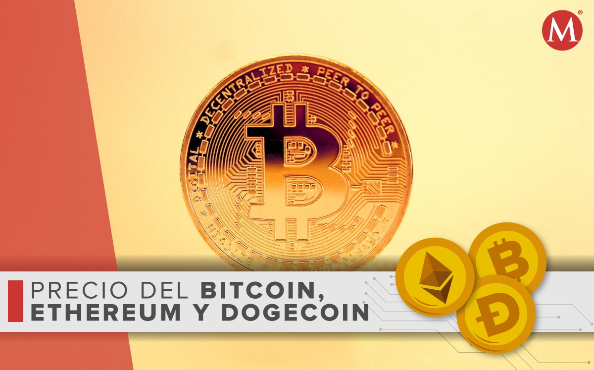 Precio-bitcoin ethereum dogecoin-HOY.  24-agosto 2022. México