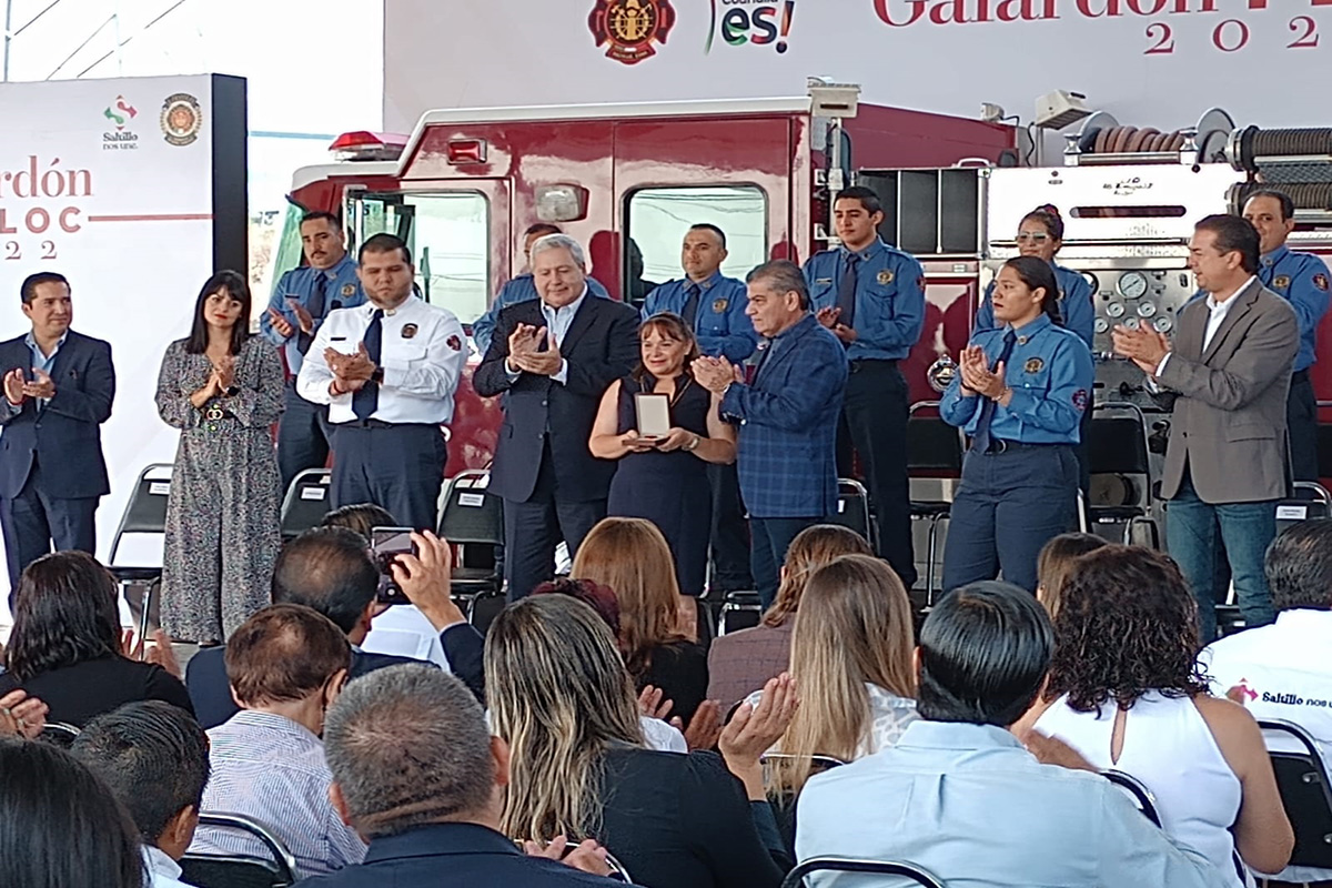 Reconocen labor de bomberos en Saltillo con Presea Tlaloc 2022. | Especial