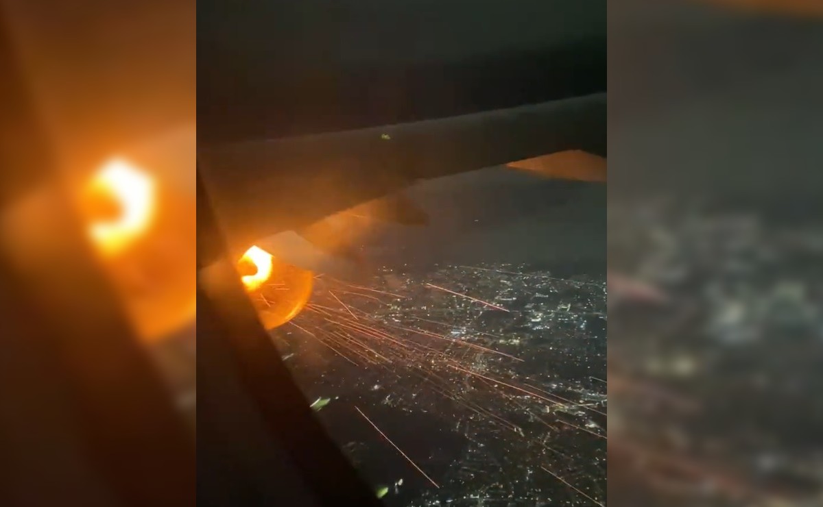 Video capta momento de turbina en llamas en vuelo de VivaAerobus (Especial)