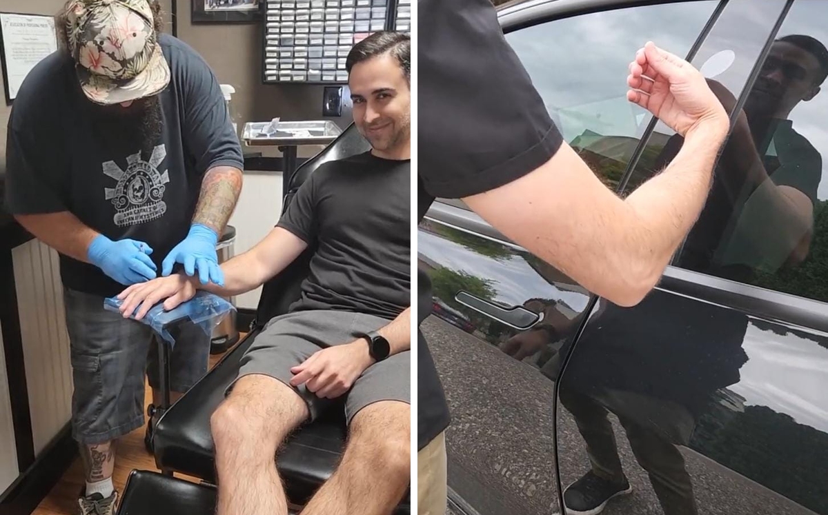 Brandon indicó que el chip para abrir su Tesla cuenta con materiales biocompatibles. | Especial