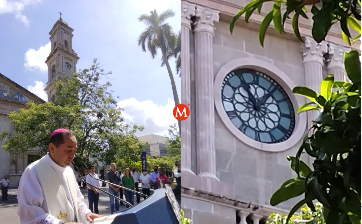 Después de un lustro vuelve a funcionar reloj de Catedral de Tampico