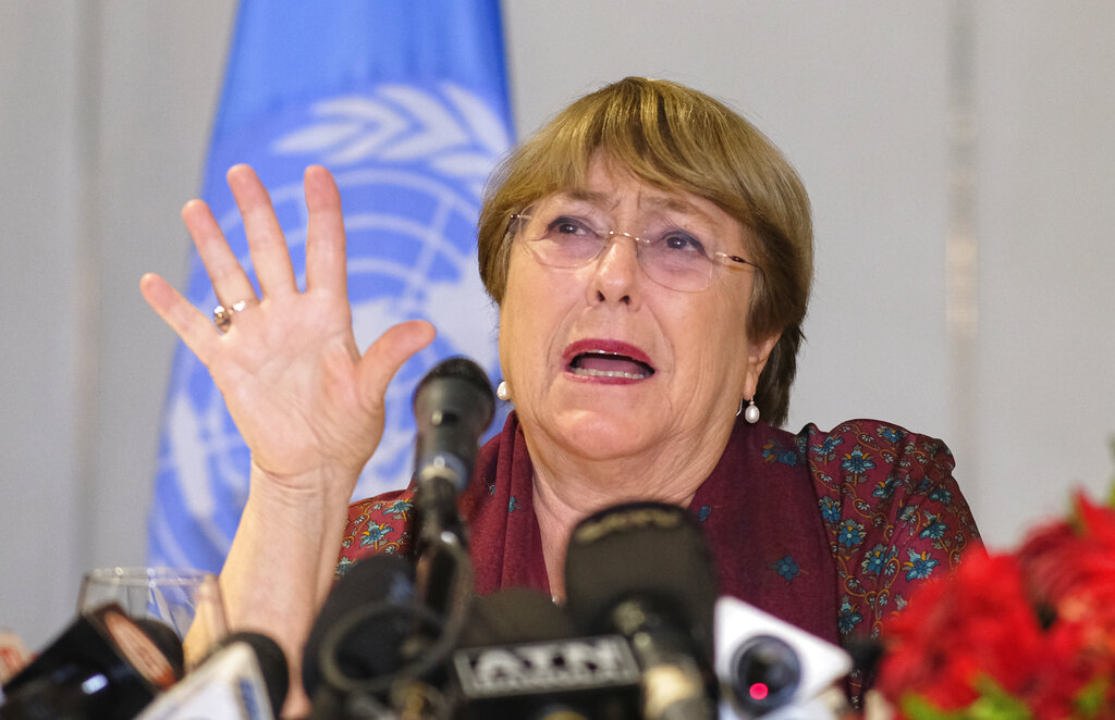 Michelle Bachelet, jefa de agencia de Derechos Humanos de la ONU. | AP